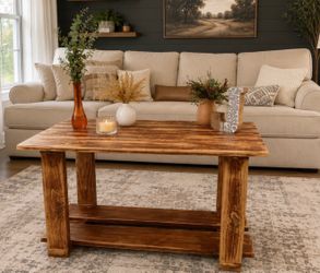 “The Sawyer “ Rustic farmhouse coffee table
