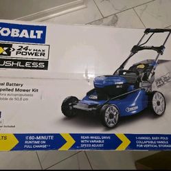 Kobalt 48-volt, Cordless Lawn Mower with 24-volt, two 5Ah Batteries included