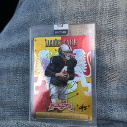 Panini crusade 2/5 auto Derek Carr