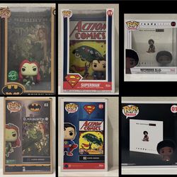 Funko Pop! $10 each - Poison Ivy, Superman, Notorious BIG