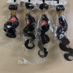 Body Wave Bundles Human Hair 12 14 16 18 Inch Wavy Human Hair bundles 100% Unprocessed Brazilian Virgin Hair Extensions for Black Women Natural Color