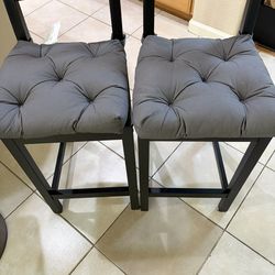 2 Barstools  With Cushions From IKEA