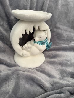 Bath & Body Works 2024 Polar Bear Ring 3-Wick Candle Holder
