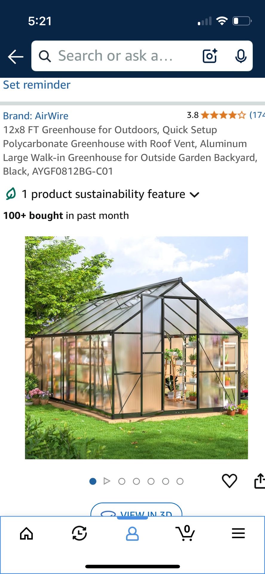 Greenhouse 8 x 12 Gorgeous