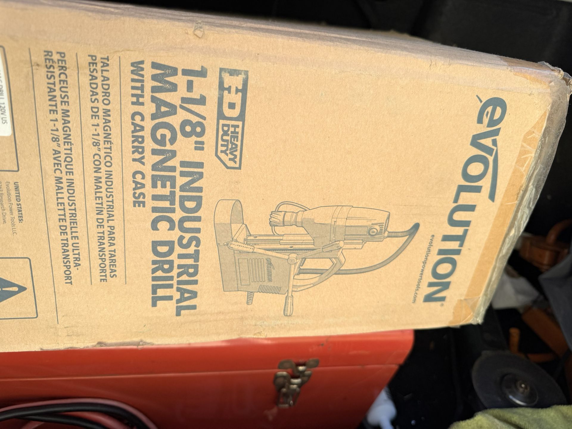 Evolution   1- 1/8”  Industrial Magnetic Drill With Carry Case