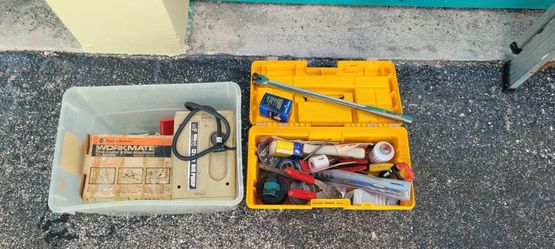 2 Tool Boxes Full Of Misc Tools And 9 Ratchet Straps