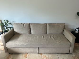 IKEA FRIHETEN 3-Seat Sleeper Sofa Bed – Beige