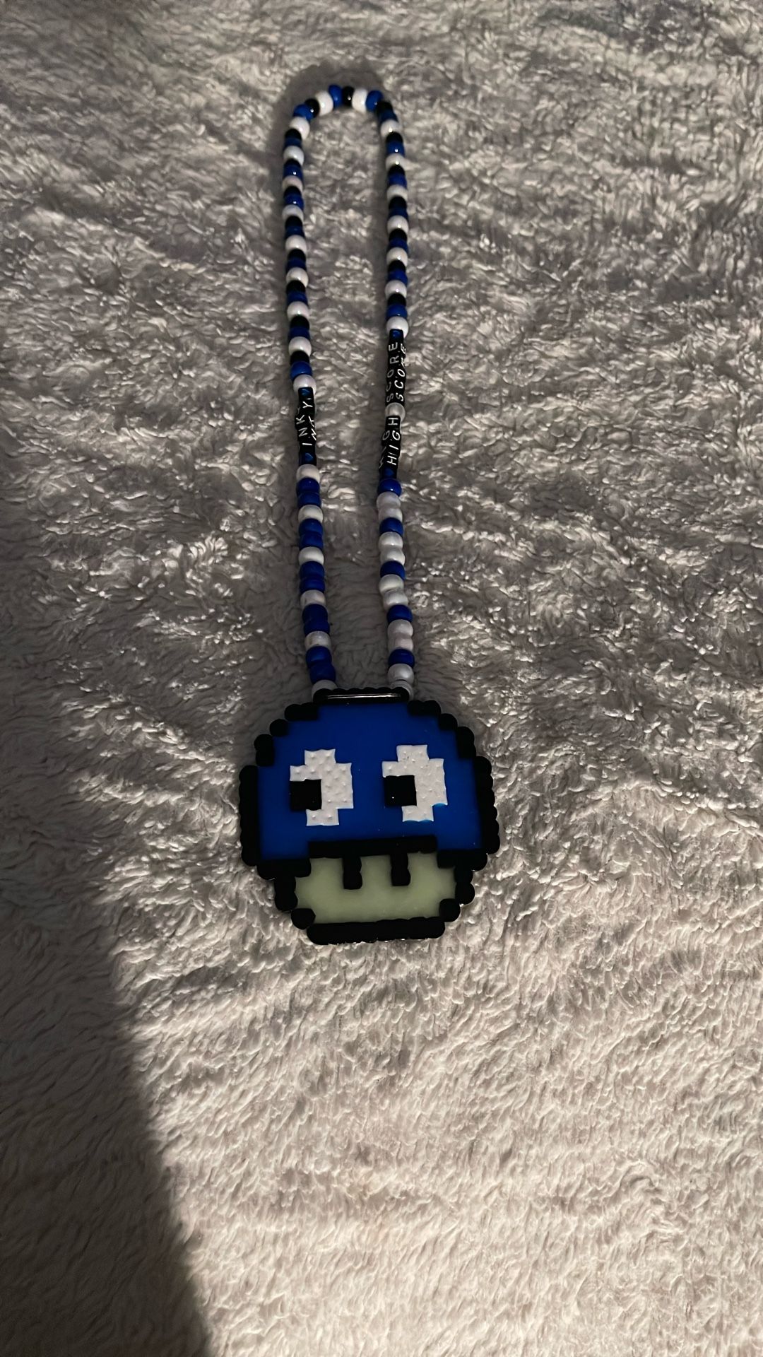 1 UP Pac-Man Perler ( GLOW IN THE DARK)