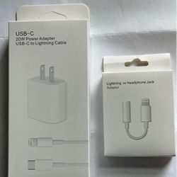 iPhone 20w Fast Charger With Headphone Jack