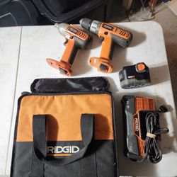 Ridgid power tool set w/ bag