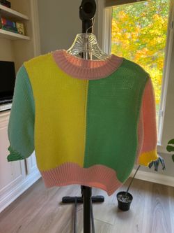 Cotton Emporium Colorblock Knit Sweater Size XL