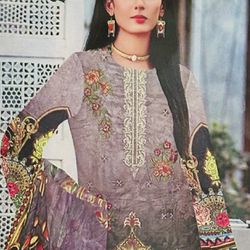 Bollywood, Pakistani Dress Digital Printed With Bamber Dupatta , Stitched Large
