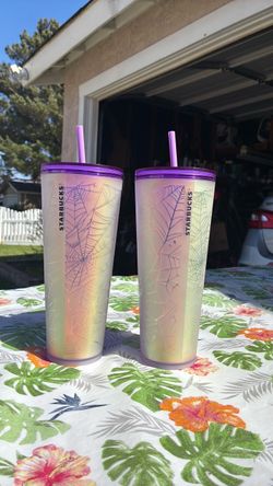 Starbucks 2021 Halloween Spiderweb Cups