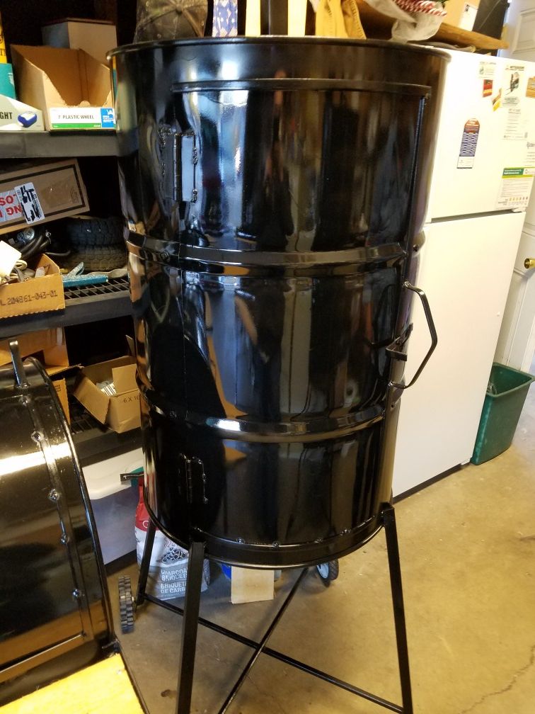 stand up bbq barrel.