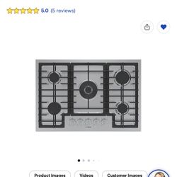 Bosch - 800 Series 30" Built-In Gas Cooktop with 5 burners with FlameSelect - Stainless Steel