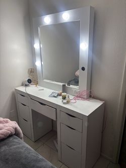White vanity
