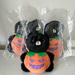 Halloween Pumpkin Teddy Bear Plush Stuffed Animal New