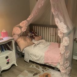 Convertible Crib / Toddler Bed (painted Wood)