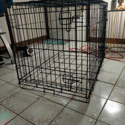  Dog Cage Kennel No Tray Medium Folding Doghouse 