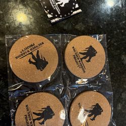 Set Of 4 Coasters And Sticker 