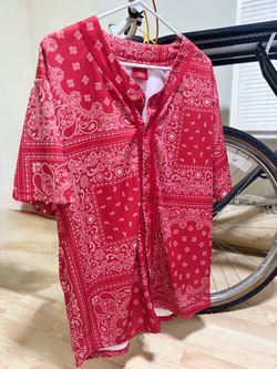 BANDANA PRINT BASEBALL JERSEY | SIZE L 🔥