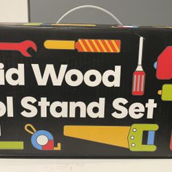 Toddler Solid Wood Tool Stand Set