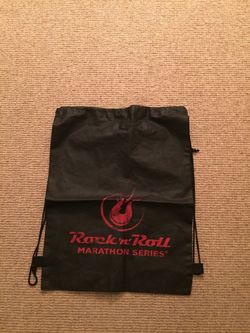 New Black and Red Rock ‘n’ Roll Marathon Series Cinch Bag Backpack