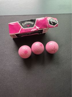Callaway Solaire Pink Color Golf Balls 1 Sleeve (3 Balls) - New Balls  Made In USA.