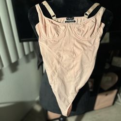 Pink Fitted Body Suit