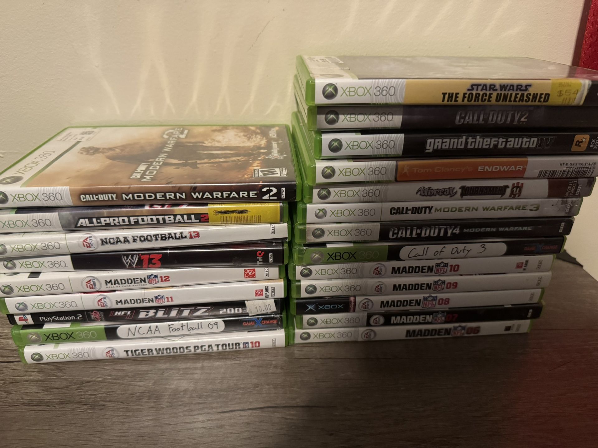 Assortment Of Xbox 360,PS2, And OG Xbox Games