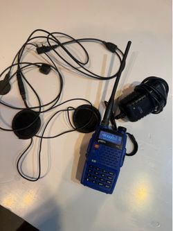 Rugged radio walkie talkie with headset for helmet
