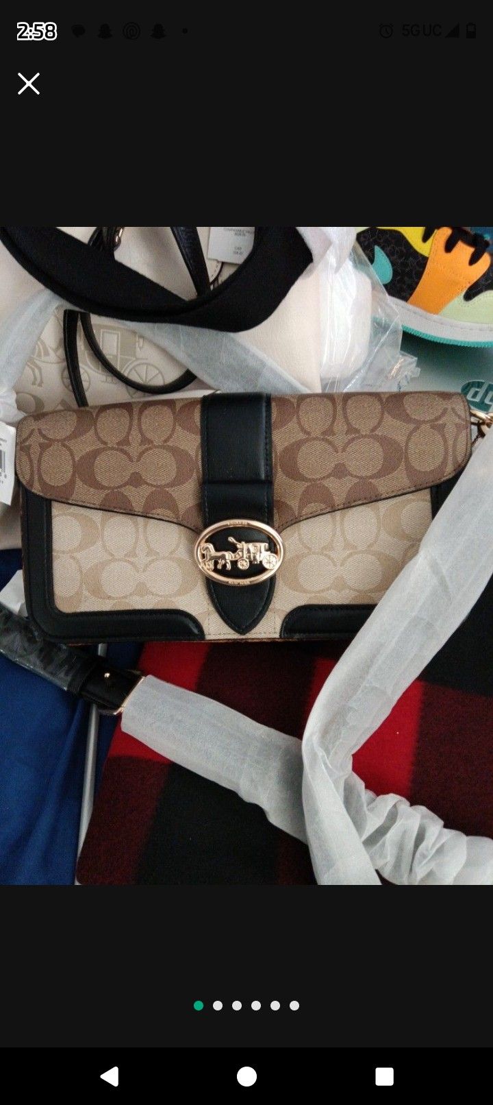 Coach, Horse And Carriage Button Flap Closure