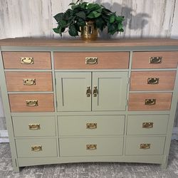 DRESSER - SAGE GREEN & SOLID WOOD