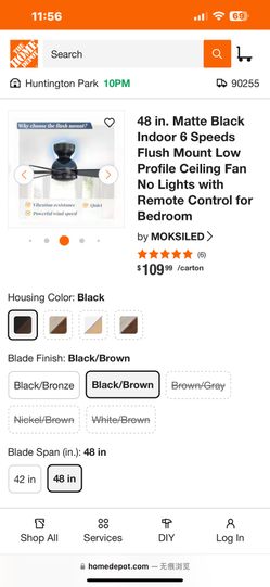 ceiling fans 48 and 72 inch