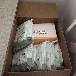 Breast milk storage bags