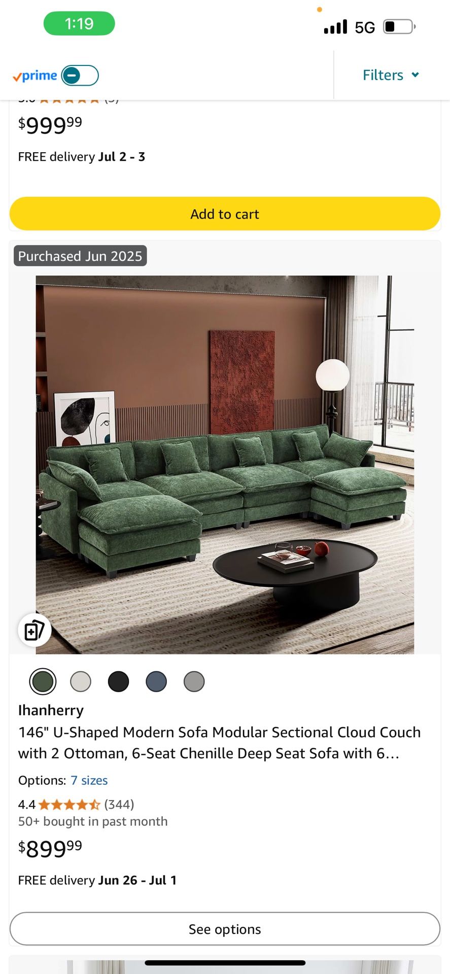 Brandi New Sectional Still In The Box Never Opened