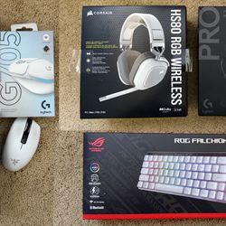 PC Gaming Headsets, Mice, Keyboard - Prices In Description