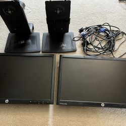HP Desktop Dual Monitor With Stand