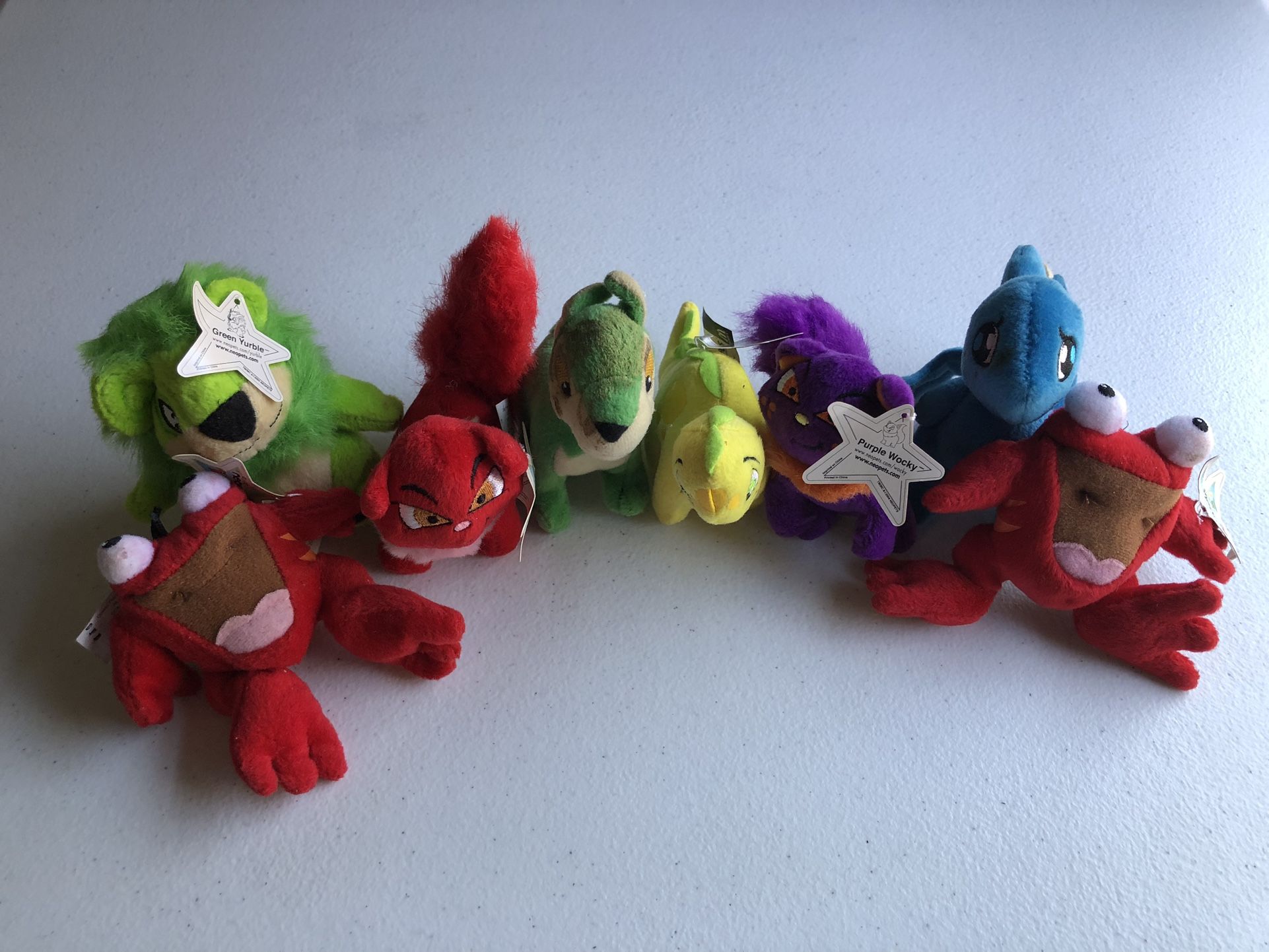 McDonalds 2004 Neopets Lot: Quiggle, Chomby, Wocky, Yurble (8pcs)
