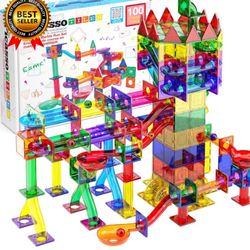 100-piece Magnetic Marble Run Set With Racing Track
