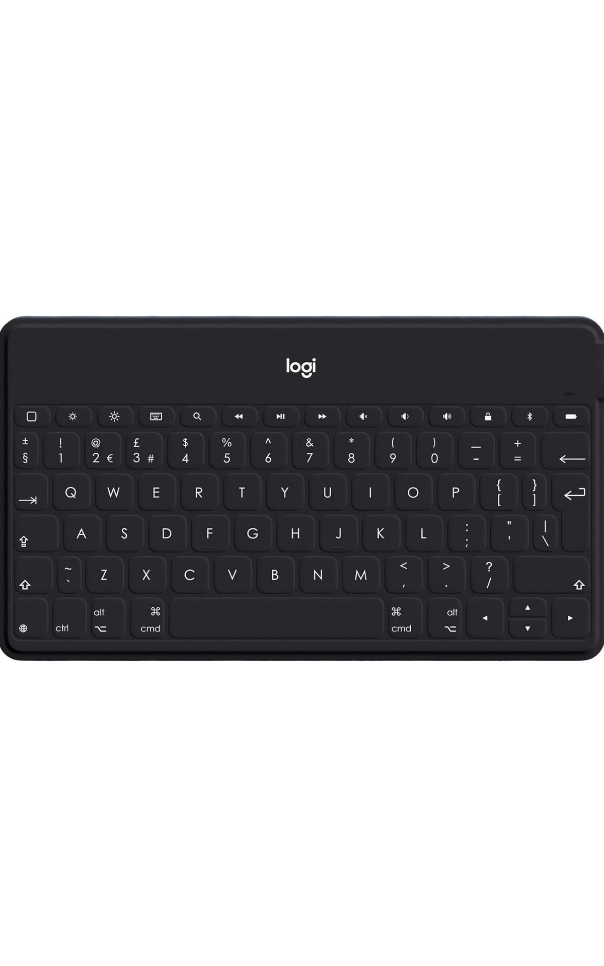 Logitech Keys-to-Go Super-Slim and Super-Light Bluetooth Keyboard for iPhone, iPad, Mac and Apple TV, Including iPad Air 5th Gen (2022) - Black