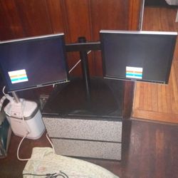 Dell Lcd Monitors With A Dell Dual  Monitor Stand