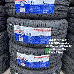 195/50R15 Atlander New Set of Tires Installed and Balanced Set de Llantas Nuevas Instaladas y Balanceadas