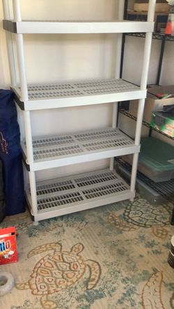 4-Tier Plastic Storage Shelving Unit