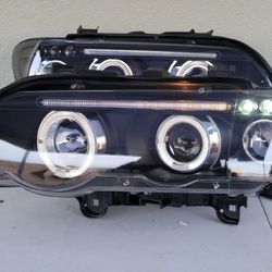 01-03 Bmw X5 E53 LED Projector Headlights Luces Calaveras Micas Faros Focos Faroles 