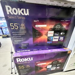 55 Roku Tv Smart 4k HDTV In Box 6 Month warranty.  Free Delivery 