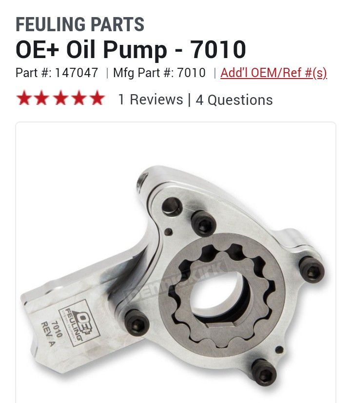 Feuling Oil Pump New Twin Cam Up To 2006