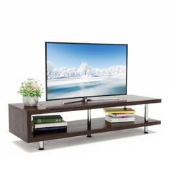 TV Stand w/ 2-Shelf Storage, 47" Media Furniture Wood Storage Console, Entertainment Center/Coffee Table/Sofa Table/Gaming Stand for Home Office