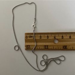 925 silver 21.75ā 1mm wheat chain necklace 21.75 inches Unisex