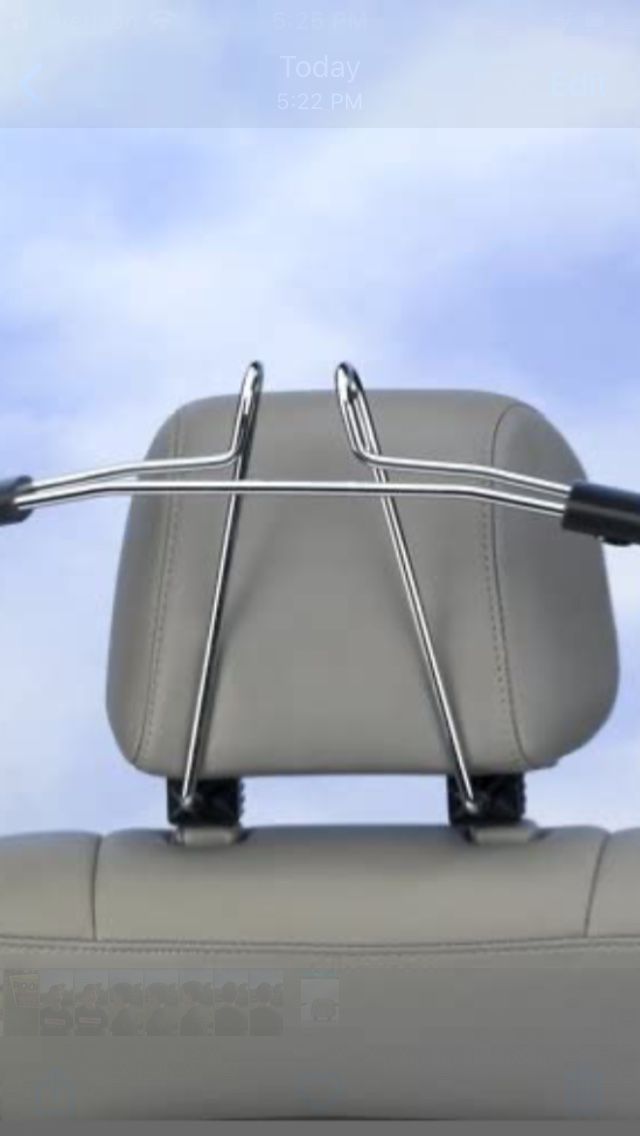 Car seat coat holder. Chrome 13.5” H x 16.5 W